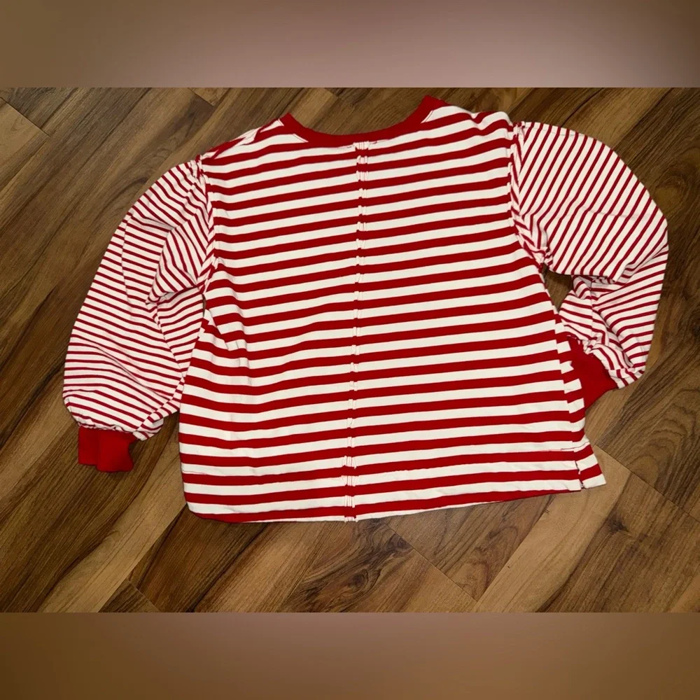 JODIFL Red and White Striped Top - Picture 5 of 6